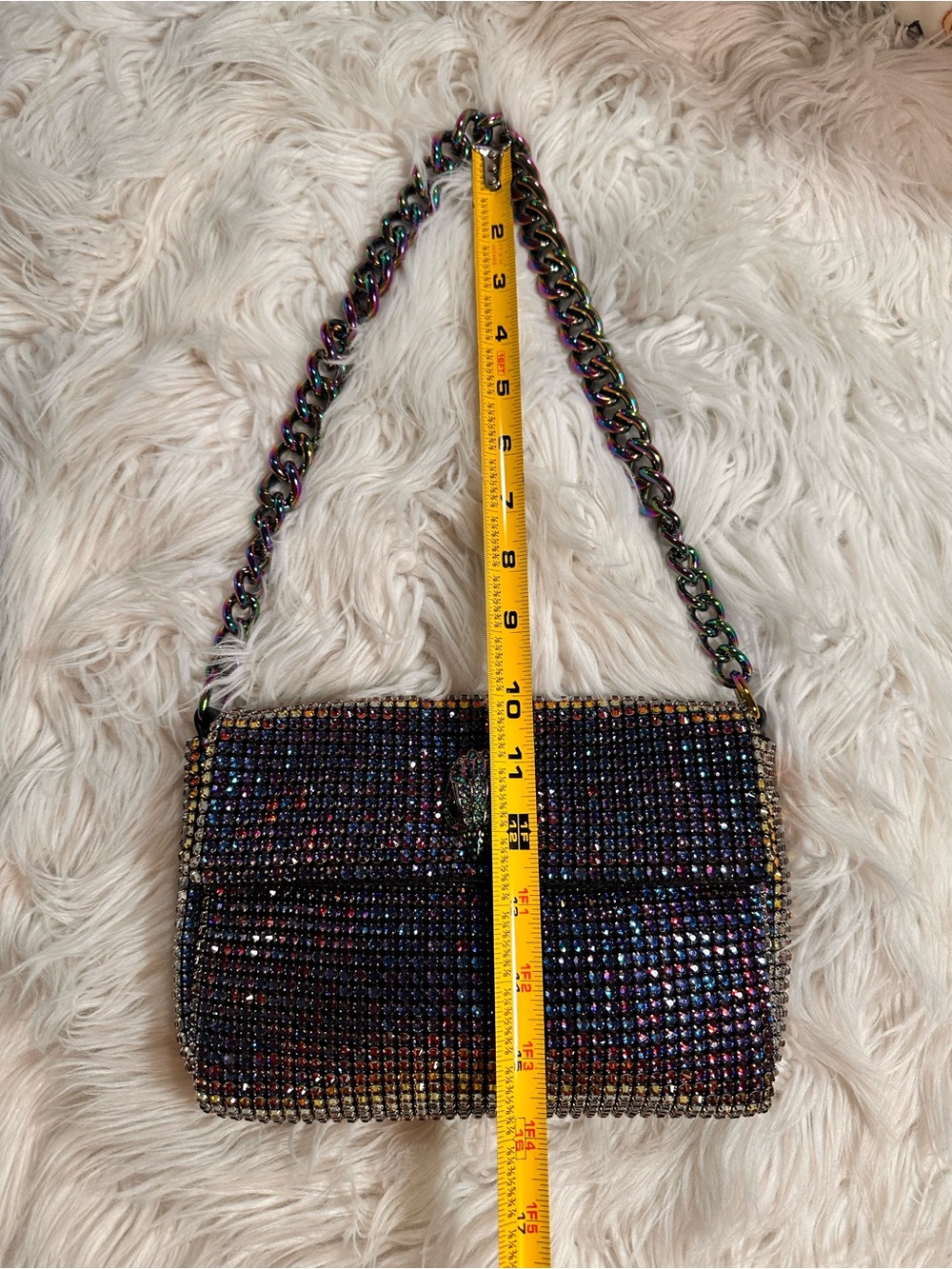 Kurt Geiger • Iridescent Glass Crystal Small Party Bag - Picture 15 of 17